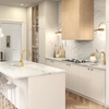 image:imageMoen 7622BL CIA Pulldown Kitchen Faucet with Power Boost Includes Optional Chrome and Brushed Gold Accents Matte Black withBrushed Gold