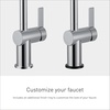 image:imageMoen 7622BL CIA Pulldown Kitchen Faucet with Power Boost Includes Optional Chrome and Brushed Gold Accents Matte Black withChrome