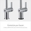 image:imageMoen 7622BL CIA Pulldown Kitchen Faucet with Power Boost Includes Optional Chrome and Brushed Gold Accents Matte Black withChrome