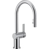image:imageMoen 7622BL CIA Pulldown Kitchen Faucet with Power Boost Includes Optional Chrome and Brushed Gold Accents Matte Black withChrome