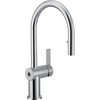 image:imageMoen 7622BL CIA Pulldown Kitchen Faucet with Power Boost Includes Optional Chrome and Brushed Gold Accents Matte Black withChrome