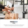 image:imageMoen 7622BL CIA Pulldown Kitchen Faucet with Power Boost Includes Optional Chrome and Brushed Gold Accents Matte Black withChrome