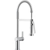 image:imageMoen 7622BL CIA Pulldown Kitchen Faucet with Power Boost Includes Optional Chrome and Brushed Gold Accents Matte Black withChrome