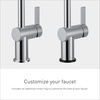 image:imageMoen 7622BL CIA Pulldown Kitchen Faucet with Power Boost Includes Optional Chrome and Brushed Gold Accents Matte Black withChrome
