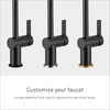 image:imageMoen 7622BL CIA Pulldown Kitchen Faucet with Power Boost Includes Optional Chrome and Brushed Gold Accents Matte Black withMatte Black