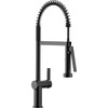 image:imageMoen 7622BL CIA Pulldown Kitchen Faucet with Power Boost Includes Optional Chrome and Brushed Gold Accents Matte Black withMatte Black