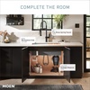 image:imageMoen 7622BL CIA Pulldown Kitchen Faucet with Power Boost Includes Optional Chrome and Brushed Gold Accents Matte Black withMatte Black