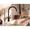 image:imageMoen 7622BL CIA Pulldown Kitchen Faucet with Power Boost Includes Optional Chrome and Brushed Gold Accents Matte Black withMatte Black