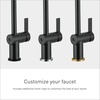 image:imageMoen 7622BL CIA Pulldown Kitchen Faucet with Power Boost Includes Optional Chrome and Brushed Gold Accents Matte Black withMatte Black