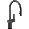 image:imageMoen 7622BL CIA Pulldown Kitchen Faucet with Power Boost Includes Optional Chrome and Brushed Gold Accents Matte Black withMatte Black