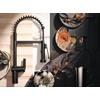 image:imageMoen 7622BL CIA Pulldown Kitchen Faucet with Power Boost Includes Optional Chrome and Brushed Gold Accents Matte Black withMatte Black