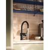 image:imageMoen 7622BL CIA Pulldown Kitchen Faucet with Power Boost Includes Optional Chrome and Brushed Gold Accents Matte Black withMatte Black