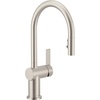 image:imageMoen 7622BL CIA Pulldown Kitchen Faucet with Power Boost Includes Optional Chrome and Brushed Gold Accents Matte Black withSpot Resist Stainless