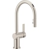 image:imageMoen 7622BL CIA Pulldown Kitchen Faucet with Power Boost Includes Optional Chrome and Brushed Gold Accents Matte Black withSpot Resist Stainless