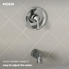 image:imageMoen 82115BL Idora SingleHandle PosiTemp Tub and Shower Faucet with Valve Included Matte Black PressureBalancing Shower System with Showerhead and IPS Tub SpoutChrome