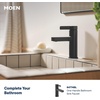 image:imageMoen 82775BL Beric SingleHandle Tub and Shower Faucet with Handshower and Metal Hose Valve Included IPS Tub Spout Matte BlackMatte Black