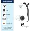 image:imageMoen 82775BL Beric SingleHandle Tub and Shower Faucet with Handshower and Metal Hose Valve Included IPS Tub Spout Matte BlackMatte Black
