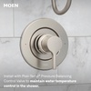 image:imageMoen 82775BL Beric SingleHandle Tub and Shower Faucet with Handshower and Metal Hose Valve Included IPS Tub Spout Matte BlackSpot Resist Nickel