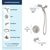 image:imageMoen 82775BL Beric SingleHandle Tub and Shower Faucet with Handshower and Metal Hose Valve Included IPS Tub Spout Matte BlackSpot Resist Nickel