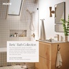 image:imageMoen 82775BL Beric SingleHandle Tub and Shower Faucet with Handshower and Metal Hose Valve Included IPS Tub Spout Matte BlackSpot Resist Nickel