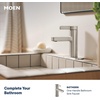 image:imageMoen 82775BL Beric SingleHandle Tub and Shower Faucet with Handshower and Metal Hose Valve Included IPS Tub Spout Matte BlackSpot Resist Nickel