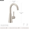 image:imageMoen 84021SRN Ronan 1Handle Bathroom Faucet Brushed Nickel
