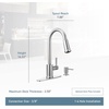 image:imageMoen 87090MSRS Indi 1 Handle PullDown Kitchen Faucet Spot Resistant Stainless Microban