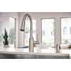 image:imageMoen 87731SRS Glenshire OneHandle High Arc Pulldown Kitchen Faucet with Soap Dispenser Spot Resist Stainless