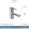 image:imageMoen Align Chrome OneHandle Single Hole Low Profile Modern Bathroom Faucet with Drain Assembly 6191Chrome