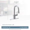 image:imageMoen Align Spot Resist Stainless OneHandle Modern Pulldown Bar Faucet with Power Clean and Reflex Docking System 5965SRSBlack Stainless