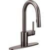 image:imageMoen Align Spot Resist Stainless OneHandle Modern Pulldown Bar Faucet with Power Clean and Reflex Docking System 5965SRSBlack Stainless