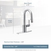 image:imageMoen Align Spot Resist Stainless OneHandle Modern Pulldown Bar Faucet with Power Clean and Reflex Docking System 5965SRSChrome