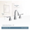 image:imageMoen Banbury Spot Resist Brushed Nickel Two Handle Widespread Bathroom Faucet with Valve Included WS84924SRNSpot Resist Brushed Nickel