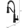 image:imageMoen Belfield Oil Rubbed Bronze Kitchen Faucet Modern Spring Kitchen Faucet with Power Boost PreRinse OneHandle Easy Installation 5927ORBMatte Black