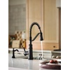 image:imageMoen Belfield Oil Rubbed Bronze Kitchen Faucet Modern Spring Kitchen Faucet with Power Boost PreRinse OneHandle Easy Installation 5927ORBMatte Black