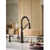 image:imageMoen Belfield Oil Rubbed Bronze Kitchen Faucet Modern Spring Kitchen Faucet with Power Boost PreRinse OneHandle Easy Installation 5927ORBOil Rubbed Bronze