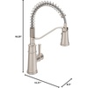 image:imageMoen Belfield Oil Rubbed Bronze Kitchen Faucet Modern Spring Kitchen Faucet with Power Boost PreRinse OneHandle Easy Installation 5927ORBSpot Resist Stainless