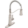 image:imageMoen Belfield Oil Rubbed Bronze Kitchen Faucet Modern Spring Kitchen Faucet with Power Boost PreRinse OneHandle Easy Installation 5927ORBSpot Resist Stainless