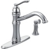 image:imageMoen Belfield Oil Rubbed Bronze Traditional One Handle High Arc Kitchen Faucet with Side Spray and Optional Deckplate Included 7245ORBChrome