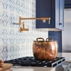 image:imageMoen Black Stainless Modern Wall Mount Swing Arm Folding Pot Filler Kitchen Faucet S665BLSBrushed Gold