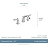 image:imageMoen Brantford Chrome TwoHandle Widespread Bathroom Faucet Trim Kit for 3hole Setups Valve Required T6620Chrome
