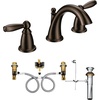 image:imageMoen Brantford Chrome TwoHandle Widespread Bathroom Faucet Trim Kit for 3hole Setups Valve Required T6620Oil Rubbed Bronze