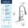 image:imageMoen Brantford Oil Rubbed Bronze Motionsense Wave Touchless OneHandle Pulldown Kitchen Faucet wit Sprayer Featuring Reflex Docking System 7185EWORBChrome
