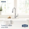image:imageMoen Brantford Oil Rubbed Bronze Motionsense Wave Touchless OneHandle Pulldown Kitchen Faucet wit Sprayer Featuring Reflex Docking System 7185EWORBChrome