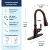 image:imageMoen Brantford Oil Rubbed Bronze Motionsense Wave Touchless OneHandle Pulldown Kitchen Faucet wit Sprayer Featuring Reflex Docking System 7185EWORBOil Rubbed Bronze