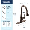 image:imageMoen Brantford Oil Rubbed Bronze Motionsense Wave Touchless OneHandle Pulldown Kitchen Faucet wit Sprayer Featuring Reflex Docking System 7185EWORBOil Rubbed Bronze