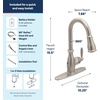 image:imageMoen Brantford Oil Rubbed Bronze Motionsense Wave Touchless OneHandle Pulldown Kitchen Faucet wit Sprayer Featuring Reflex Docking System 7185EWORBSpot Resist Stainless