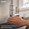 image:imageMoen Brantford Oil Rubbed Bronze Motionsense Wave Touchless OneHandle Pulldown Kitchen Faucet wit Sprayer Featuring Reflex Docking System 7185EWORBSpot Resist Stainless