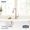 image:imageMoen Brantford Oil Rubbed Bronze Motionsense Wave Touchless OneHandle Pulldown Kitchen Faucet wit Sprayer Featuring Reflex Docking System 7185EWORBSpot Resist Stainless