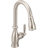 image:imageMoen Brantford Oil Rubbed Bronze Motionsense Wave Touchless OneHandle Pulldown Kitchen Faucet wit Sprayer Featuring Reflex Docking System 7185EWORBSpot Resist Stainless